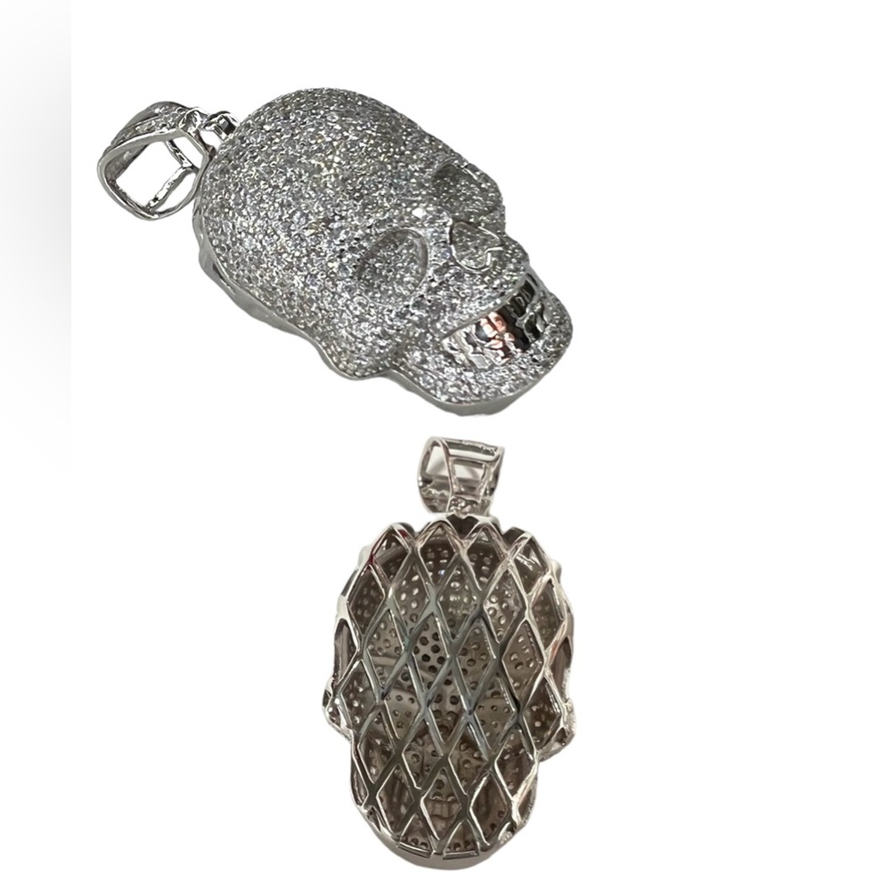 Skull charm Sterling silver .925 NEW